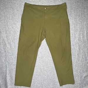Lululemon Commission Pants Warpstreme Size 40 Dark Green Slim Fit Casual Chino